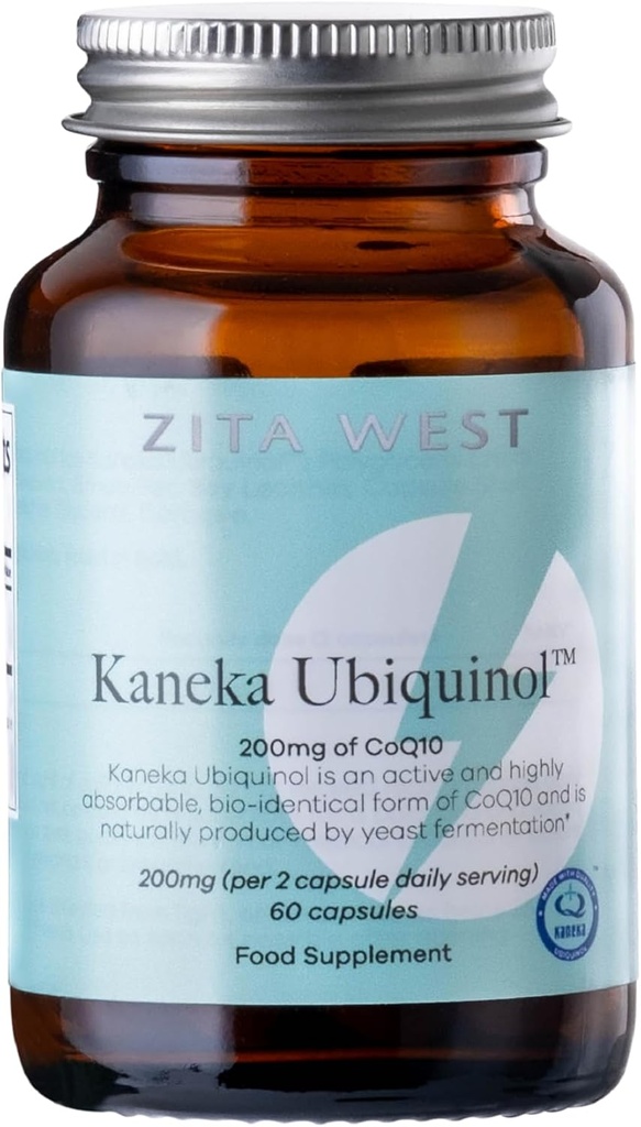 Zita West Kaneka CoQ10 Ubiquinol Note 124; Højt Absorbable Supplement for mænd og kvinder