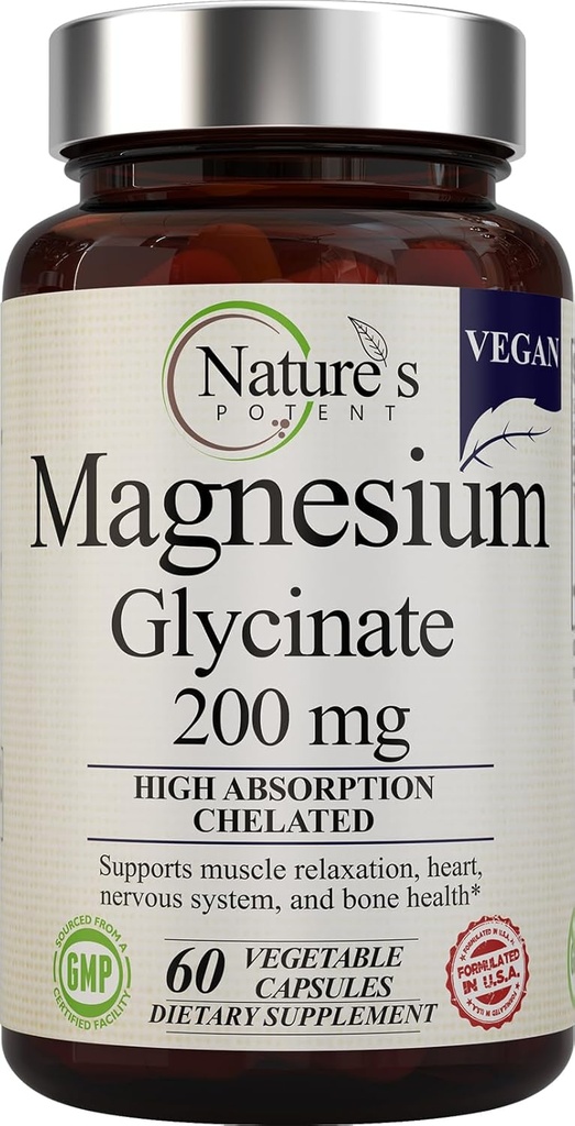 Nature 's Potent Magnesium Glycinate 200mg