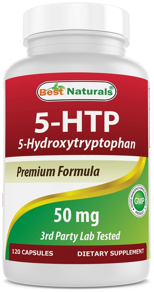 Bedste Naturals 5- HTP 50 mg 120 Kapsler, 5 HTP Kapsler understøtter afslapning og afslappende søvn