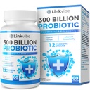 Probiotisk 300 Millioner CFU - 12 Strops med Organic Prebiotics til fordøjelse & Gut, Immun, Bloating Health - Probiotika til kvinder og mænd - Daily Dairy Free, Hylde Stable - 60 Tællere