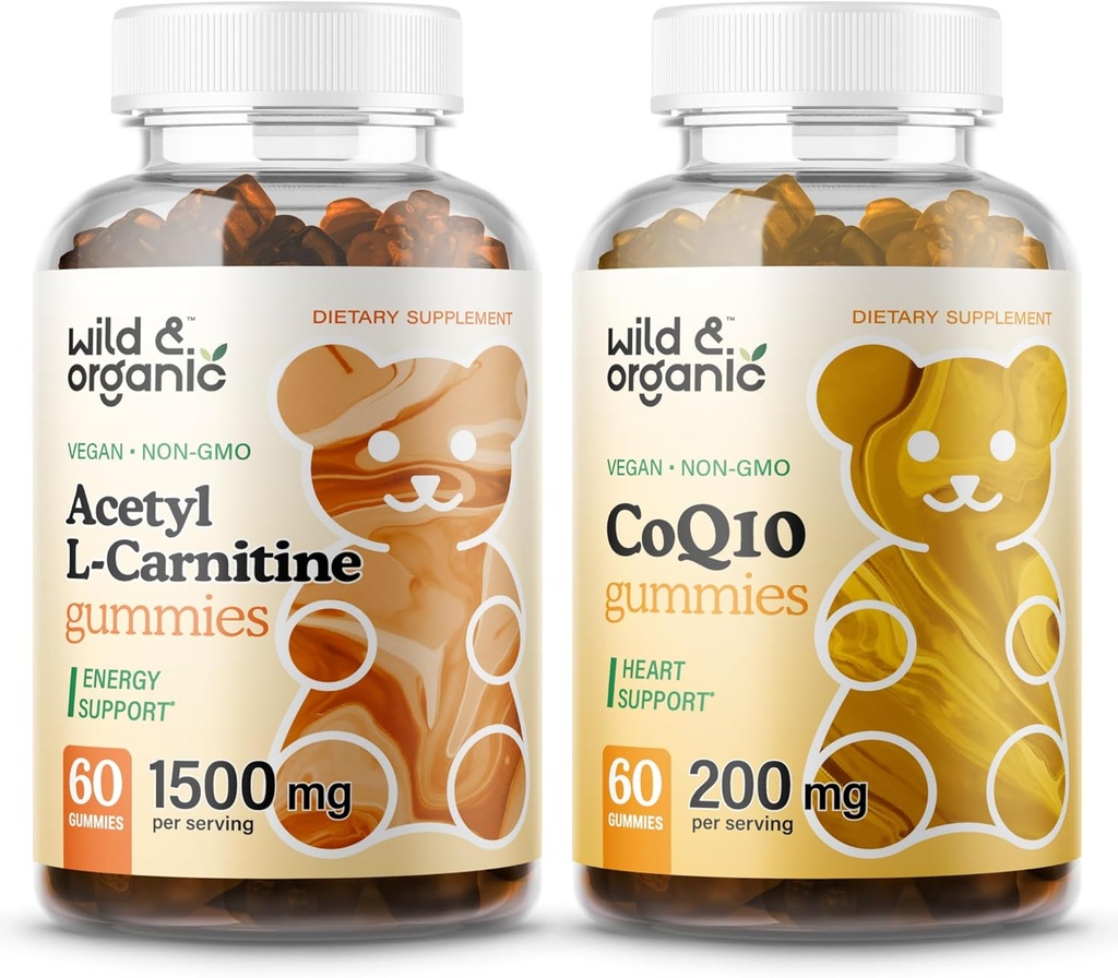 Wild & Organic L- Carnitin Gummies & CoQ10 Gummies 60 Tæl