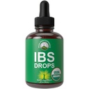 USDA Organic IBS Relief 5-in-1 Liquid Drops - for Ingestion, Bloating, Gas - Irritable Bowel Supplement with 5 Ingredients - Peppermint Oil, Fennel Seed, Chamomile Flower, Rosemary, Holy Basil