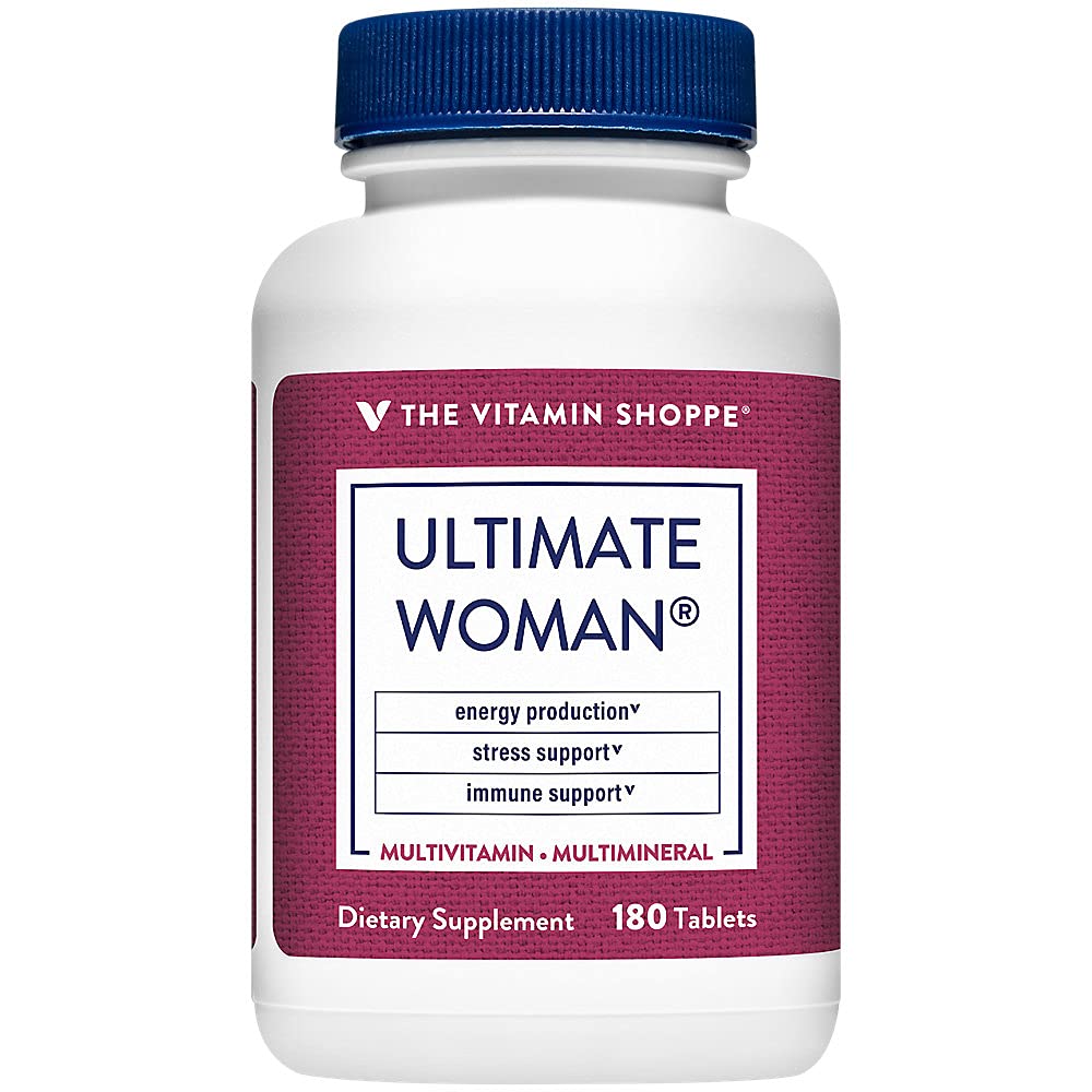 The Vitamin Shoppe Ultimate Woman Multivitamin, High Potency Multi med Green Tea Extract - Energy & Antioxidant Blend, Daily Multi- Mineral Supplement for Optimal Women 's Health (180 tabletter)