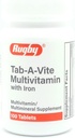 Rugby Laboratories Tab- A- Vite Multivitamin with Iron Multimineral Supplement Vitamin A, C, D Thiamin Riboflavin Niacin Folate Pantothenic Acid 100 tabletter (pakke med 1)