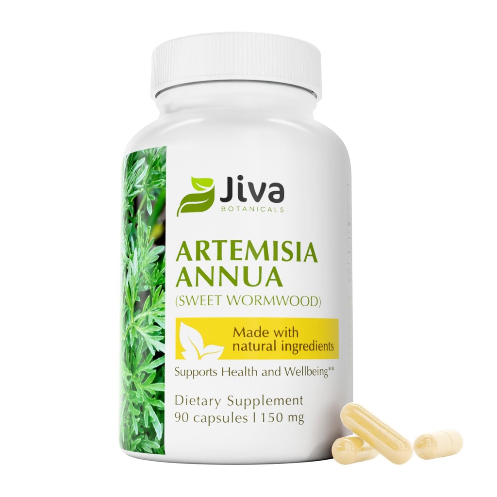 Jiva Botanicals Artemisia Annua Sweet Wormwood Capsules - Understøtter immunsystem & normal leversundhed - Lavet i USA - 90 kapsler