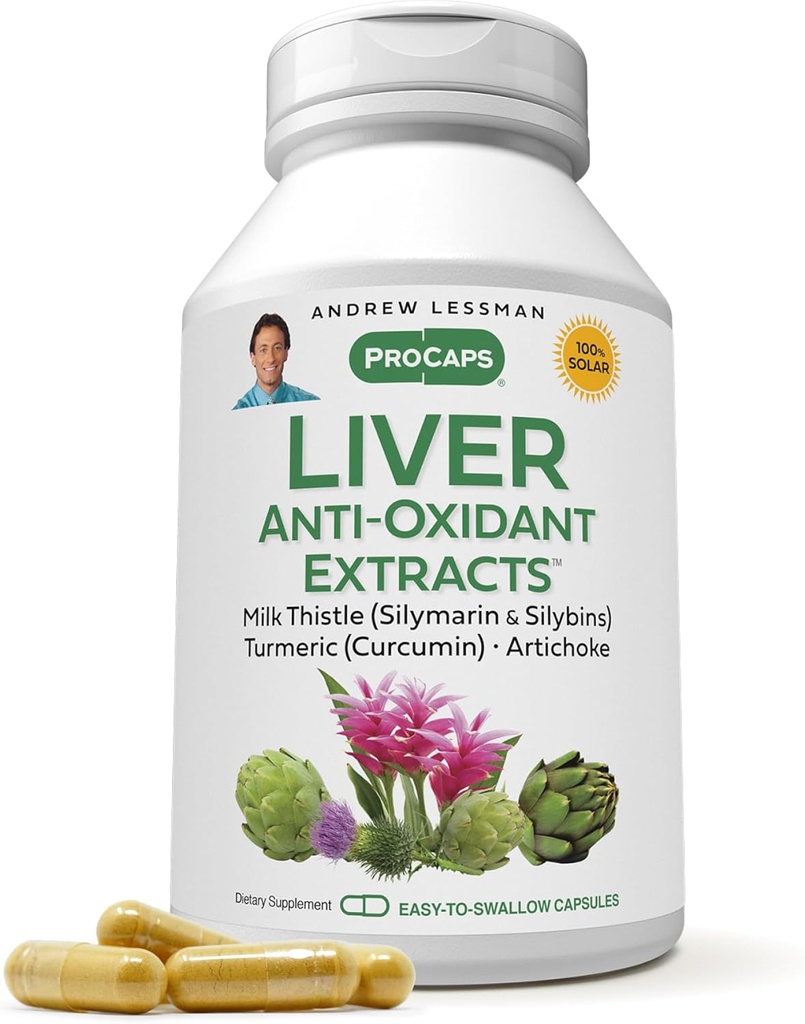 ANDREW LESSMAN lever Antioxidant Ekstrakter 30 kapsler - understøtter de hard- working væv af leveren, fremmer optimal leversundhed og funktion. Mælk Thistle, Gurkemeje og Artiskoke Ekstrakter