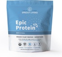 Sprud Living Plant baseret protein & Superfoods Powder, Original, Unflavored Medical 124; Organic Protein Powder, Vegan, Non Dairy, Non-GMO, Gluten Free, Sugar Free, Perfect Keto Drink Mix (5 LB)
