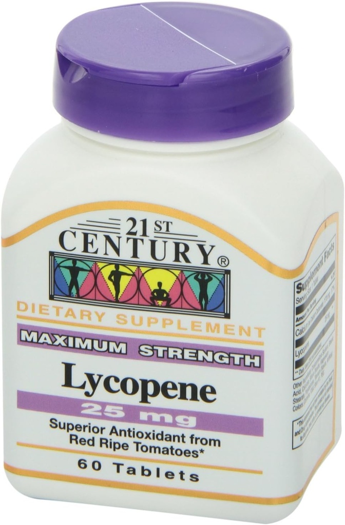 21. Century Lycopene 25 mg, 60 tabletter Hver (pakke med 4)
