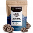 Organic Maitake Mushroom Powder Supplement 100g- 124; Pure Fruiting Body 10: 1 High Strength Extract 124; 30% Beta- D Glucans 124; 16,600mg Raw Ækvivalent Per Serving
