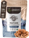 Organic Maitake Mushroom Powder Supplement 100g- 124; Pure Fruiting Body 10: 1 High Strength Extract 124; 30% Beta- D Glucans 124; 16,600mg Raw Ækvivalent Per Serving