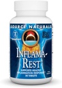 Source Naturals Inflama- Hvile - Urte & Mineral Blend med gurkemeje, Boswellia, Ginger, Quercetin - Maksimal Stress Relief & Afslapning - 30 tabletter