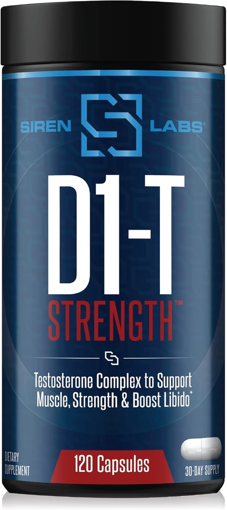 D1- T styrke Testosteron Booster for mænd Mass Gainer med D-aspartasyre - Monster Muscle Mass- Building - Test Booster suppression af østrogen anabolske muskelvækst (120 kapsler)