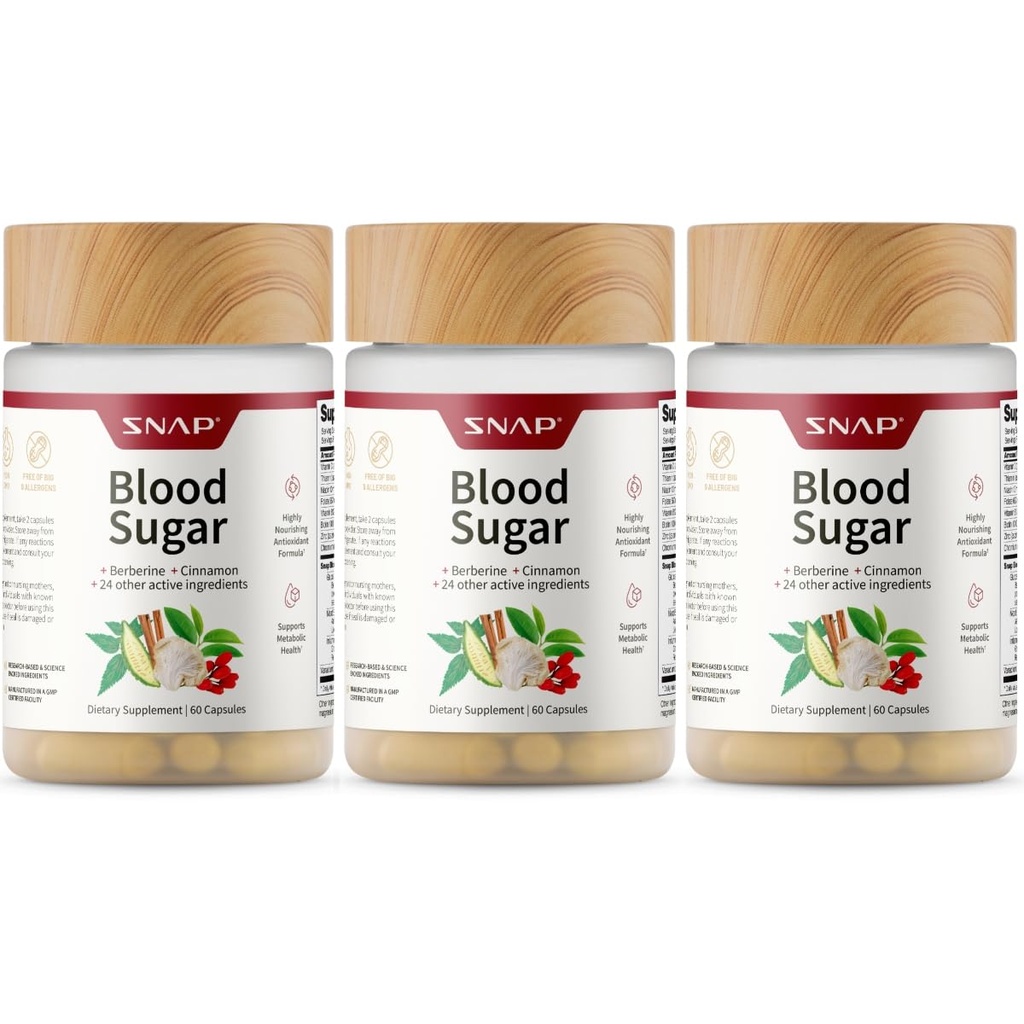 Snap Supplements Blood Sugar Blend - 180 Tæl