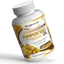 vibraxlabs Pumpkin Seed Oil - 100% kold presset Pure 1000mg Extraction - Bedste for hårvækst, Yngre udseende hud & ansigt, Bregen Control supplement, 60 Softgels
