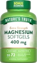 Nature 's Truth Magnesium- 124; 400mg - 124; 72 Softgels - 124; Værdi - 124; Ekstra styrke - 124; fra Magnesiumoxid - 124; Non- GMO og Gluten Free Supplement