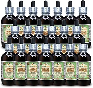 Lemon Thyme (Thymus x Citriodorus) Glycerit, Organic Tørret Herb Alkohol- Free Liquid Extract (Brand Name: HerbalTerra, Stolt Made in USA) 20x4 fl.oz (20x120 ml)