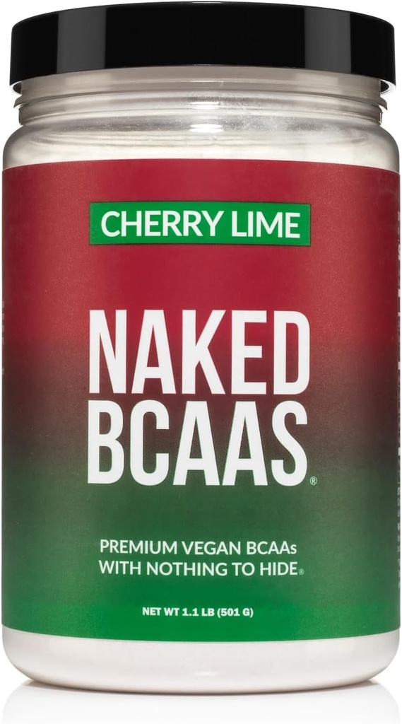 NAKED Cherry Lime BCAAs Amino Acids Powder, 100% Pure 2:1:1 Formula, Vegan Branched Chain Amino Acids, Instantized All Natural BCAA Powder Supplement - 501 Grams, 34 Servings