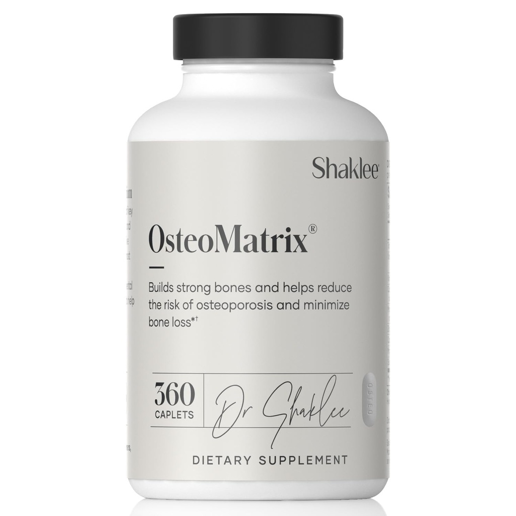 Shaklee OsteoMatrix ® - Build & Keep Strong Bones - 100% DV Calcium & Magnesium - Vitamin D & K - Zink, Mangan - Klinisk testet for Absorption - 360 kapsler