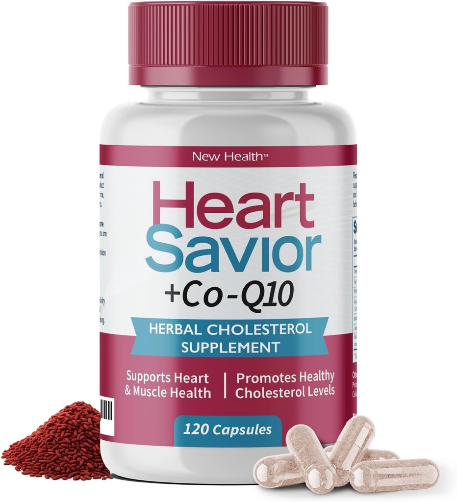 Naturligt tillæg med CoQ10, rød gær ris, niacin, policosanol og Guggul. Den naturlige Way. af New Health Plus 60 MG Co- Q10 (120 hætter)