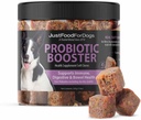 Justfood ForDogs Probiotic Booster Gut Health Soft Chews Supplement til hunde, Diarré, Human Grade Ingredienser - 45 Greve