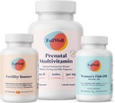 FullWell Fertilitet Trio Myint 124; Prenatal Vitamin Lemon + DHA & Fertilitet Booster Shup 124; Cholin, Folate, Omega 3, Coq10, NAC, 26 + Vital Nutrients