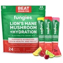Fungies Electrolyte Drink Mix med Lions Mane Mushroom & Essential Electrolytes, 24 Variety Pack - sukkerfri hydrering supplement pulver til voksne til hjerne sundhed & fokus - Mushroom supplement