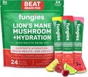 Fungies Electrolyte Drink Mix med Lions Mane Mushroom & Essential Electrolytes, 24 Variety Pack - sukkerfri hydrering supplement pulver til voksne til hjerne sundhed & fokus - Mushroom supplement