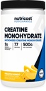 Nutricost Creatin monohydrat pulver (Ananas Mango, 500 Gram) - Mikroniseret Creatin supplement - Vegan, Non- GMO, Gluten Free