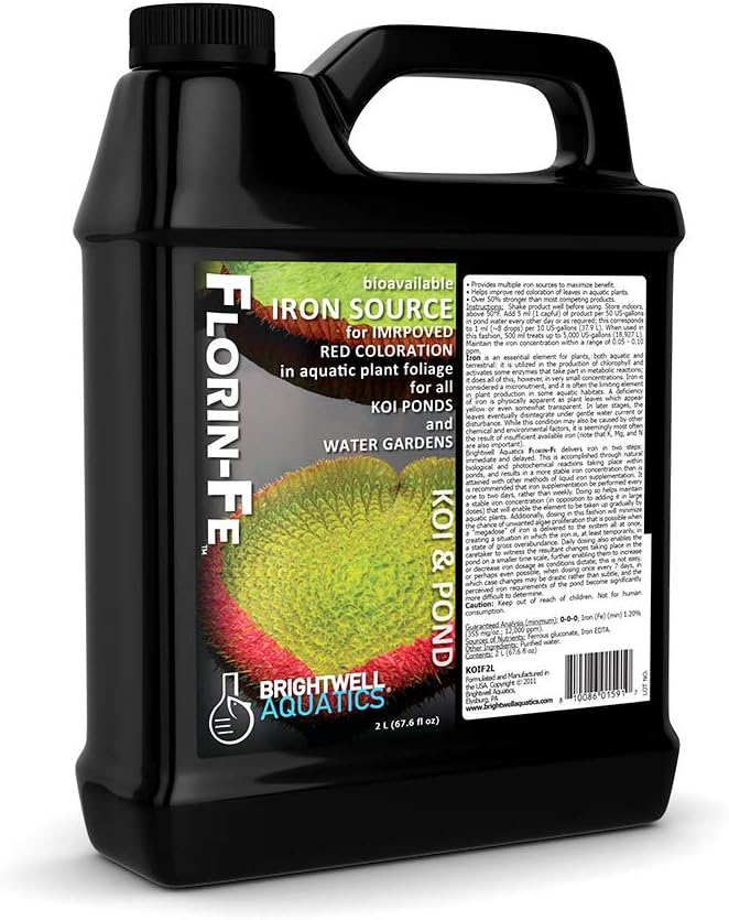Brightwell Aquatics Florin Fe - Jern supplement til rød og grøn farvning af Pond Aquatic Plants, 2 Liter