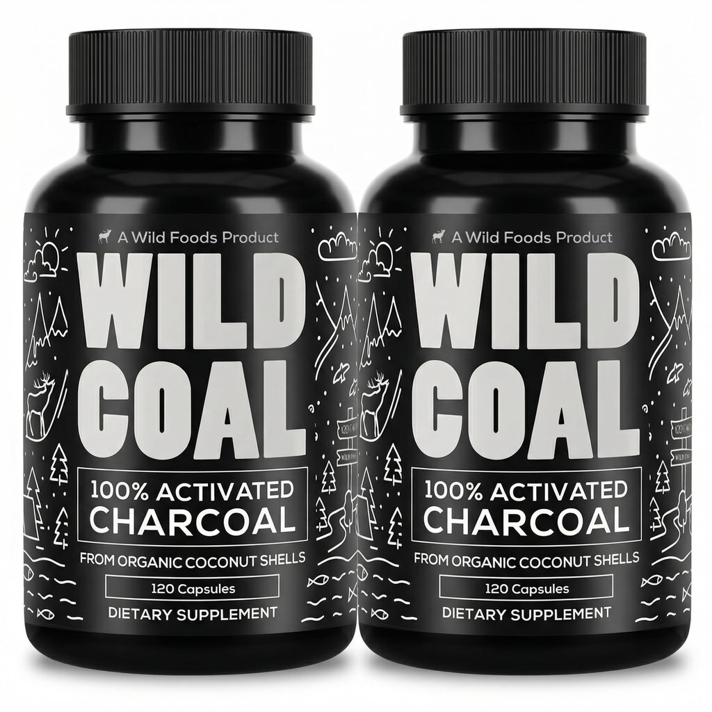 Wild Foods Aktiverede Charcoal Capsules
