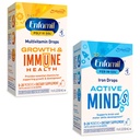 Enfamil Poly- Vi- Sol og Fer- in- Sol Iron Liquid Drop Multivitamin Kosttilskud til spædbørn og småbørn, 2x50 ml Drypper Flaske