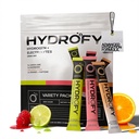 Hydrogenvand + Electrolytes Drink Mix - Variety Pack- 124; H2 Hydrationspakker med Molekulær Hydrogen, natrium, kalium, Magnesium- 124; Lemon Lime, Raspberry, Orange + Koffein