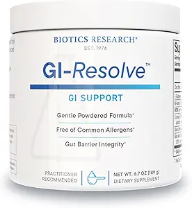 Biotics Research GI Resolve ™ Advanced L- Glutamin Powder Formel til Gut Lining Support & Healing - Optimal Gastrointestinal funktion - Premium 7 - Ingredient med Zink Carnosine & Botanical- 6.7oz
