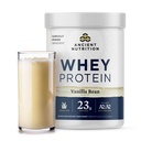 Ancient Nutrition Græs Fed Whey Protein, Vanilla Bean, 23g Protein, 20 Servere, Hydrolyzed Collagen Peptider, Organic Regenerative A2 / A2 Milk Protein