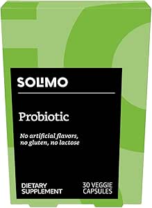 Mærke - Solimo Probiotic 10 Millioner CFU Lactobacillus Rhamnosus, 30 Veggie Kapsler, One Month Supply