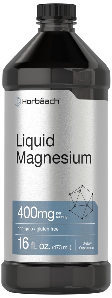 Horbaach Liquid Magnesium 16 fl oz Yester124; Vital Trace Minerals Complex 124; med Sulfate, Lithium, og Boron Mester124; Vegetar, Non- GMO & Gluten Free Supplement