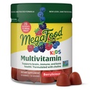 MegaFood Kids Multivitamin Gummies - Kids Vitaminer - Alder 4 + med C-vitamin, D-vitamin, zink, cholin, og Real Fruit - Brain & Immunsupport - Berrylicious Flavor - 60 Gummies (30 Servere)