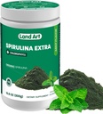 Land Art Organic Spirulina Extra Powder - Mint Array - 100% Pure - 75 Servering - Superfood - God smag og god lugt - 10% Bioactive Chlorophyll - Kraftfuld kilde til antioxidanter