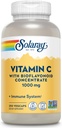 SOLARAY-vitamin C 1000mg med bioflavonoider Koncentrat - C-vitamin kapsler med Rose HIPS og Acerola Cherry - Antioxidant, Heart Health og immunforsvar Support, Vegan, Non- GMO, 250 Servere