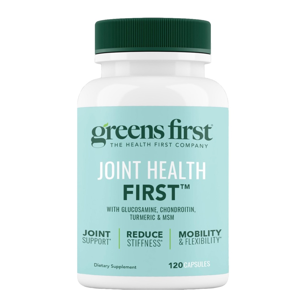 Greens First Joint Health First - Natural Joint Support Supplement med MSM, Turmerisk, Ashwagandha, & Ginger - for Joint Support - Non-GMO / Dairy- Free / Gluten- Free (120 Softgels)