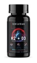 Leviathan Nutrition Vitamin D3 K2 2 i 1 Formella 124; 360mcg Vitamin K2 (MK7) + Vitamin D3 5000 IE Vegan Organic Extra Strength Vitamin Kosttilskud - Support Heart, Tænder, Fælles, og Knoglesundhed