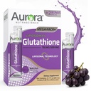 Aurora Nutrascience Mega- Liposomal Liquid Glutathion, Immuno & Antioxidant Gut Health Support, 750 mg per servering, Non- GMO, Sugar- Free, 32 Single Serve Pakninger