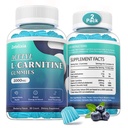 2 Pack Sugar Free Acetyl L- Carnitin Gummies, L- Carnitin Supplement for kvinder & mænd, med C-vitamin & B12, ALAL for energi, Brain & Heart Health Support, Vegan, Non- GMO, 120 Greve
