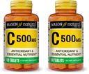 MASON NATURAL C 500 mg - understøtter sundt immunsystem, antioxidant og essentiel ernæring, 100 tabletter (pakke med 2)
