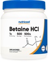 Nutricost Betaine HCl Powder 500 Grams - Gluten Free, Non- GMO