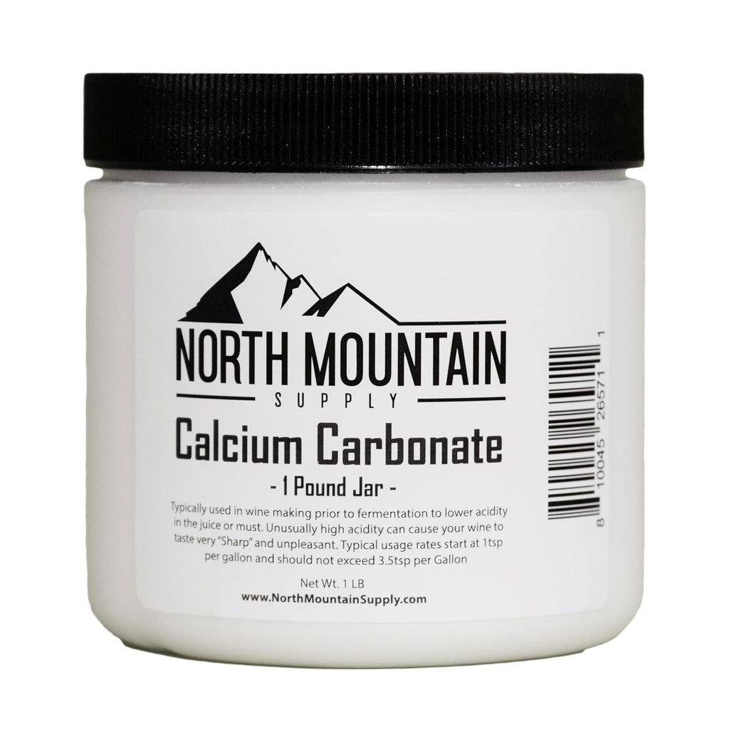 North Mountain Supply Food Grade Calciumcarbonat - 1 Pund Jar