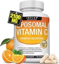 Liposomal C-vitamin 2100mg høj Absorption Fat Opløselig VIT C - immunsupport Collagen Booster Immunitet Defense & Kraftig Antioxidant, MCT Oil & Sunflower Lecithin, Acsorbic Acid, Vegan Non- GMO
