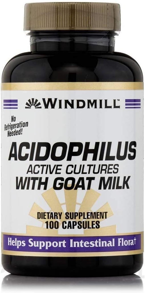 Acidophilus med Gedemælk - 100 kapsler af Windmill