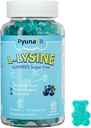 L- Lysin Gummies 1000mg, 5 i 1 Ekstra Styrke til immunforsvar, Hud & Lip Sundhed, Chewable Lysin Supplement for børn voksne, 60 Tæl