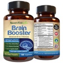 Brain Booster 40- in-1 Formel Supplement for fokus, hukommelse, Klarhed, energi ekskl. 124; for mænd og kvinder, kognitiv funktion Nootrop Support med DMAE, Brain Health Formel 124; (180 kapsler - 90 dages forsyning)